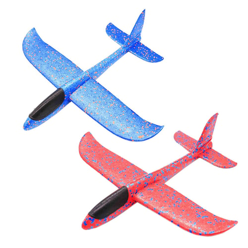 Airplane Toys Throwing Foam Plane Flying Foam Airplane Toy Yard Outdoor Game Toys Red