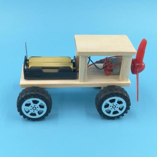 DIY Electric Wind Car Science Experiment Kit Educational Mini Model Learning Toy 