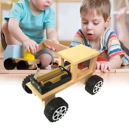 Students Children DIY Electric Wind Car Model Physical Experiments Toys Kits 
