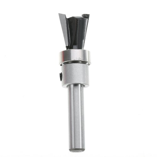 1/4"x1/2" Carbide Dovetail Joint Router Bit with Bearing Woodworking Cutter Tool