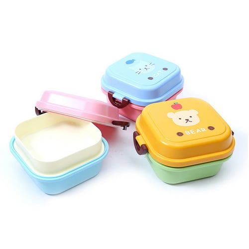 Cute Stainless Steel Cartoon Bento Lunch Box Food Container Storage Bento Box 