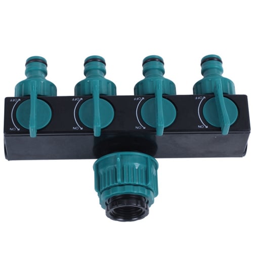 4/7 8/11'' 4 Way Connector Hose Splitter Water Tap Distributor Garden c 4/7 8/11'' 4 Way Connector Hose Splitter Water Tap Distributor Garden c