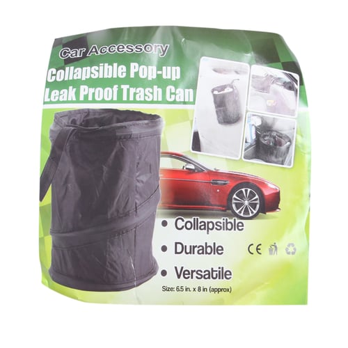 Mini Car Bin Pop Up Black Storage Dustbin Foldable Travel Rubbish Waste Basket 
