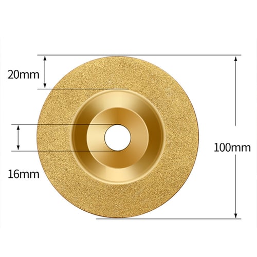 Gold 100mm Diamond Cutting Off Saw Blade Grinding Grit Wheel Disc F/Glass Cutter 