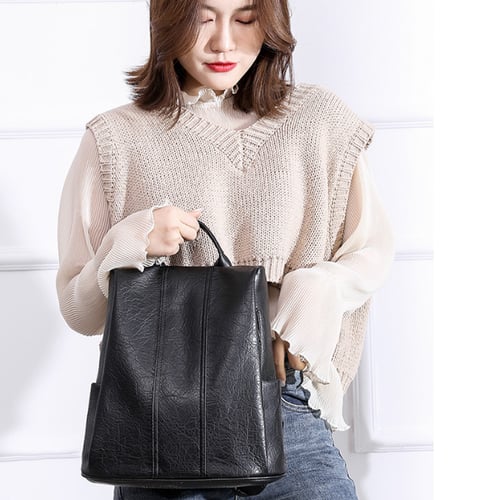 large-capacity simple personality anti-theft bag casual wild soft shoulder bag 