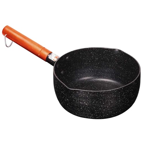 Color : Black Milk pan 18cm Cast Iron Milk Pot Non-Stick Cast Iron Soup Pot Supplement Pot Stew Pot