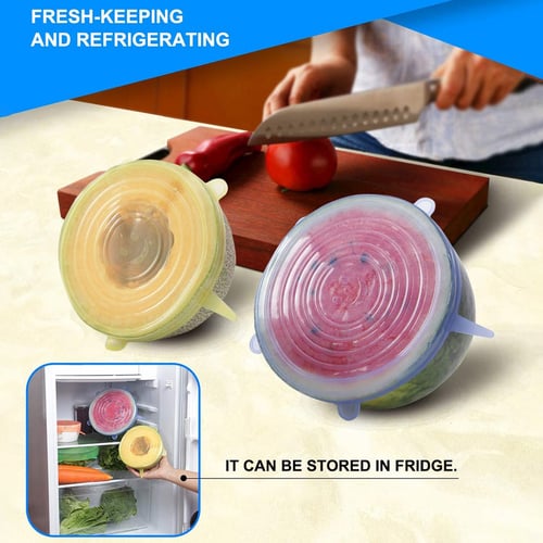 Silicone Stretch Lids Ultimate Instalids Set of 6 FREE  SHIPPING 