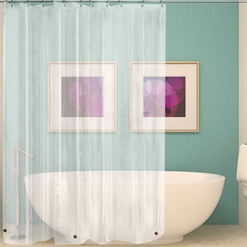 180cmx180cm Plastic Peva Waterproof Shower Curtain Transpa White Clear Bathroom Luxury Bath With Hooks 180cmx180cm Plastic Peva Waterproof, Luxury Shower Curtain Hooks