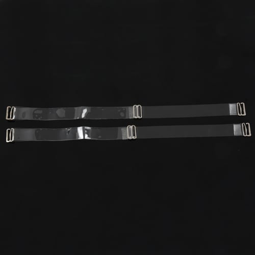 Fashion Adjustable Transparent Clear Invisible Steel Hook 1.5CM Bra Straps 
