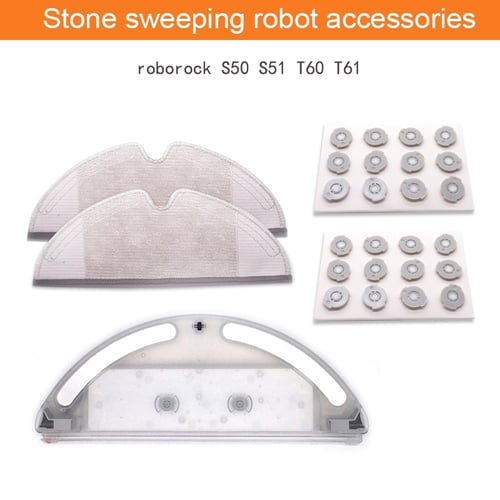 Dry+Wet Mopping Cloths Pad Kits For Xiaomi Roborock S50 Robot Vacuum Cleaner 2x 