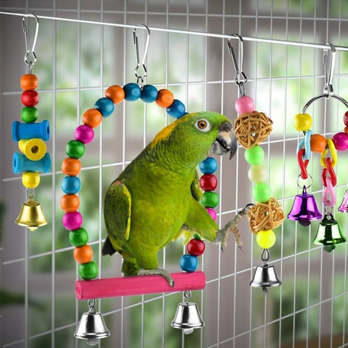 Cage Swing Hammock Hanging Toy Supplies Accessories Parrot Parakeet Pet Bird 