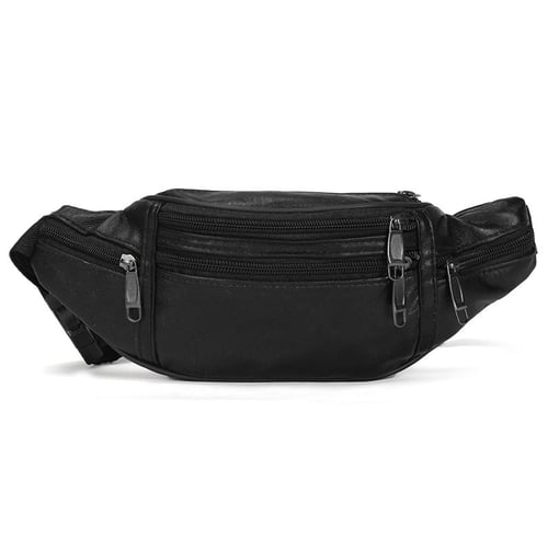 Black Sheep leather men's waist pack fanny pack belt bag men Leather belt waist