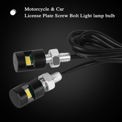 4x Tail Brake Lights Motorcycle Car LED License Plate Light Screw Bolt Lamp Bul 