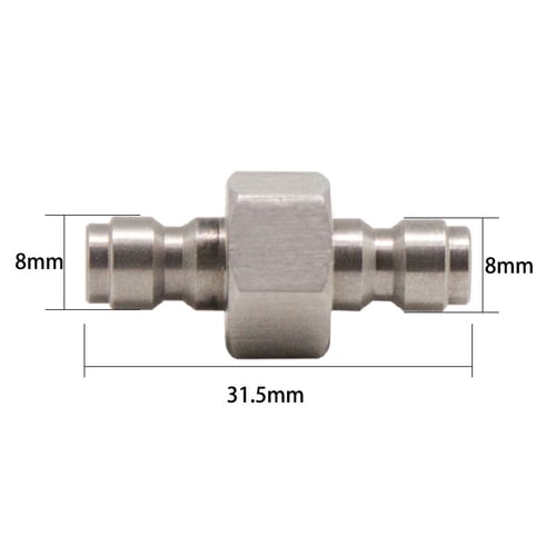8mm Air Double Male Quick-Disconnect PCP Adaptor Steel Fill Nipple Connector 