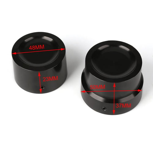 4x Aluminum Front+Rear Axle Cover Cap Nut Black For Harley Sportster XL1200 883