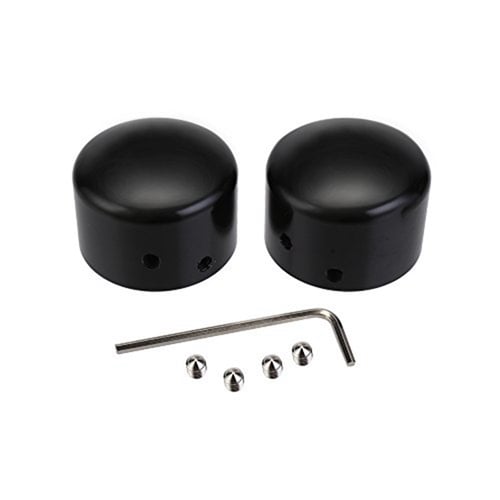 4x Aluminum Front+Rear Axle Cover Cap Nut Black For Harley Sportster XL1200 883
