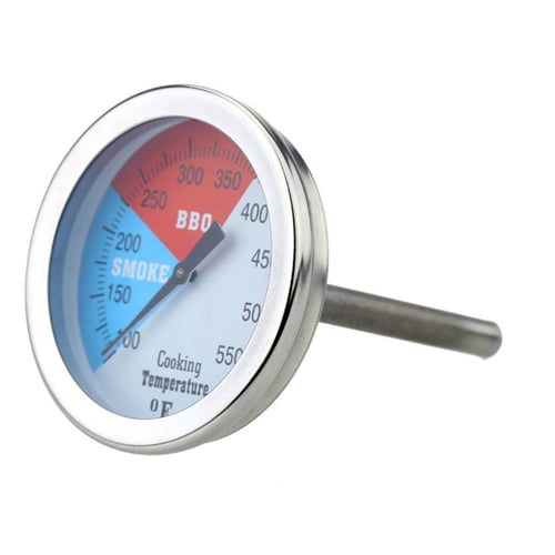 Stainless Steel Barbecue BBQ Smoker Grill Thermometer Temperature Gauge 100-550℉ 