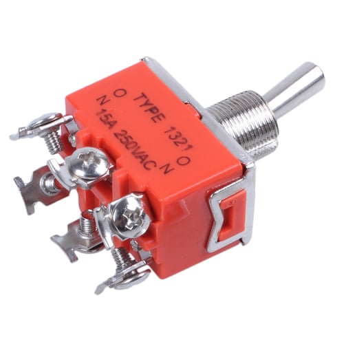 DPDT ON/ON 2 Positions 6 Screw Terminal Toggle Switch AC 250V 15A 