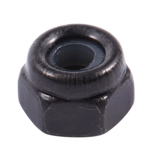 M2.5x0.45mm Zinc Plated Self-Locking Nylon Insert Hex Lock Nuts Black 50pcs 