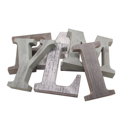Family Decorative Wooden Letters Large Wood For Wall Decor In Rustic Color Old S Reviews - Large Black Wooden Letters For Wall