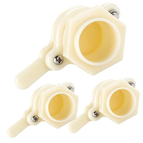 4pcs High Strength Nylon & Stainless Steel Honey Gate Valve Tap For Beekeepers 