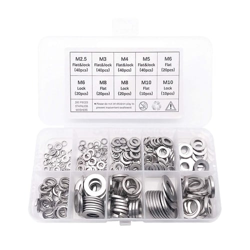 Flat and Lock Washer Assortment 2715 Pieces Coarse Thread Grade 5 Bolt Nut 
