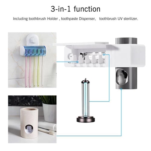 Automatic UV Light Sterilizer Toothbrush Holder Cleaner Anti Bacterial 