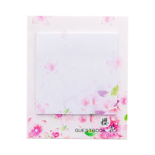 Cute Kawaii Cherry blossoms Memo Pad Sticky Notes Stationery Sticker Suppl.sh 