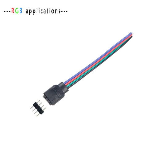 4-Pin Female Male Connector Cable Kit Parts For RGB 3528 5050 LED Strip Light 