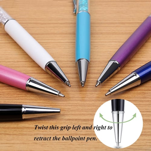12 Pack New Luxury Bling Metal Rose Gold Diamond Crystal Pen Ballpoint pens 