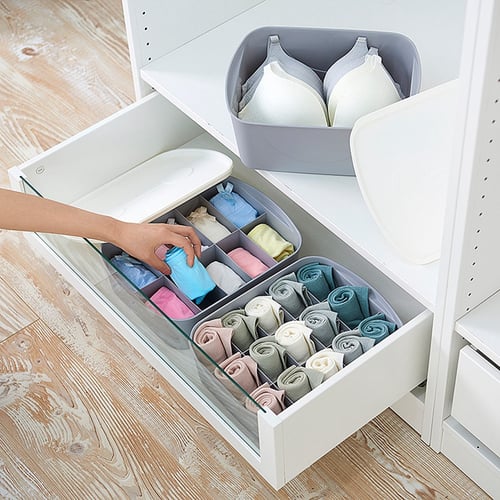 3pcs Bra Storage Box Closet Drawer Dividers Organizer Storage Case for Socks