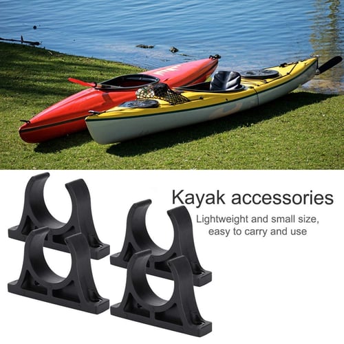 4 Pack vKayak Paddle Clips Plastic Paddle Oar Holder Clips Keeper for Kayak 