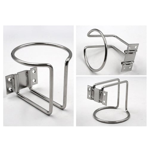 2Pcs Stainless Steel Boat Ring Cup Drink Holder for Marine Yacht Truck RV