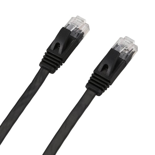 Cable Length: 1.8m, Color: Black 1m Computer Cables Network Cable RJ45 LAN Patch Lead Flat Cat6 Ethernet Modem Router Black