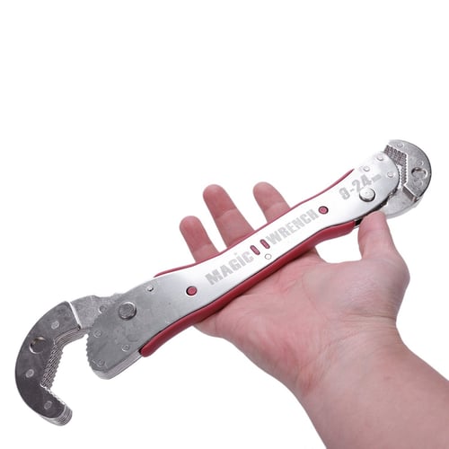 4" inch Adjustable Pipe Magic Spanner Universal Wrench Quick Snap Grip Hand Tool 