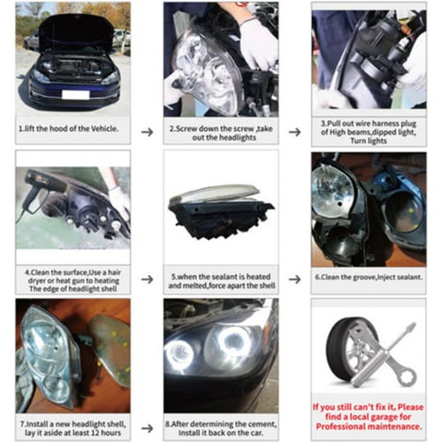 2013 2014 2015 Fit For Audi A4 car Left Right Headlight Headlamp Lens Cover 2pcs
