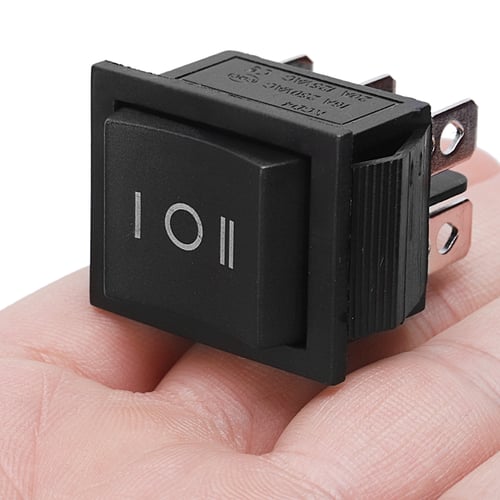 6-Pin 16A 125VAC DPDT Rocker Switch on-off-on  Panel Mount Snap-In 