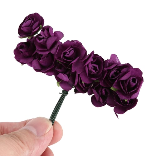 Paper Rose Mini 144Pcs Artificial Flower Petite Wedding Craft Simulation Roses 
