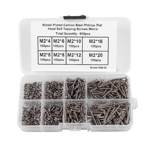 100PC ASSORTED ROUND HEAD TAPPING SCREW