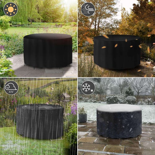 Round Heavy Duty covers Garden Outdoor Patio Furniture Table Waterproof 210D 