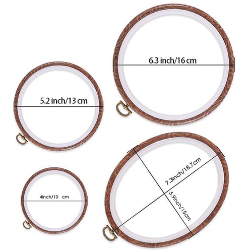 6.3" Inch 16cm Vintage Wooden Embroidery Cross Stitch Ring Hoop Needlework 