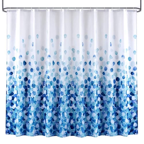 Shower Curtain Set Bathroom Fabric, What Is The Size Of A Typical Shower Curtain