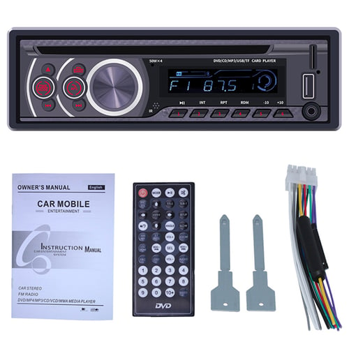 AM/FM Radio Receiver AUX SD LCD Display Wireless Remote Control Bluetooth Audio and Calling MP3 Input Single Din Support USB Built-in Microphone AGPTEK Bluetooth Car Stereo 
