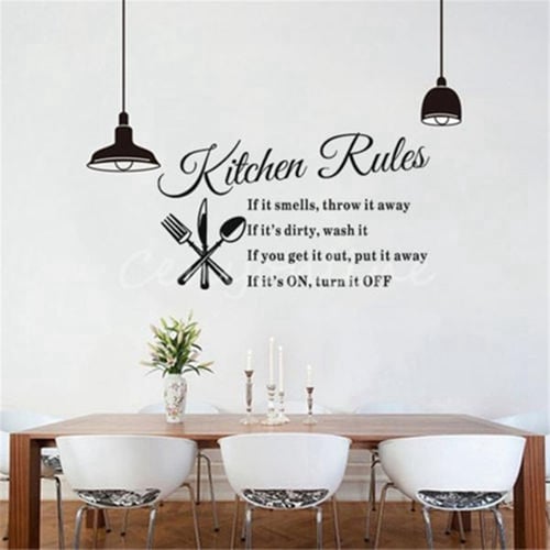 HOUSE RULES 2 Wall Sticker Quote Decal Wall Decals & Stickers 