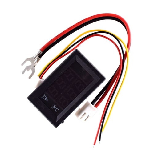 Mini DC Digital Voltmeter Ammeter DC 100V 200V 10A 50A 0.28 Voltage Current Meter Solar Battery Car Volt Amp Tester Monitor LED Display 