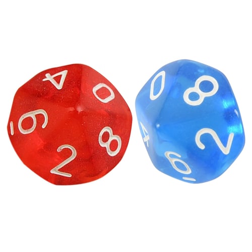 20pcs D10 Polyhedral Dices Set for  Table Games Props 