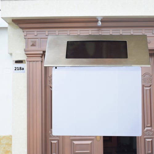 Solar Powered House Door Number Light Wall Plaque Doorplate Modern Lamp 4LED 