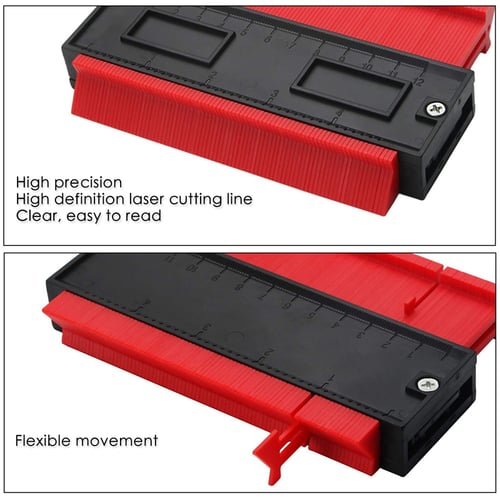 red 5inch 1 Pieces Contour Gauge 5 Duplication Gauge Profile Copy Tool Shape Measuring for Corners and Contoured