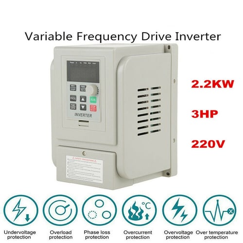 2.2KW 3hp 220v Variable Frequency Drive Inverter CNC VFD VSD Single To 3 Phase 
