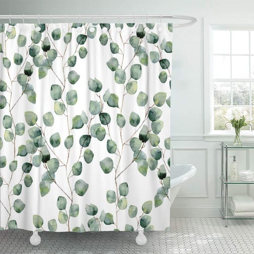 72x72" Christmas Bath Decor Bathroom Polyester Fabric SHOWER CURTAIN MAT 12HOOKS 